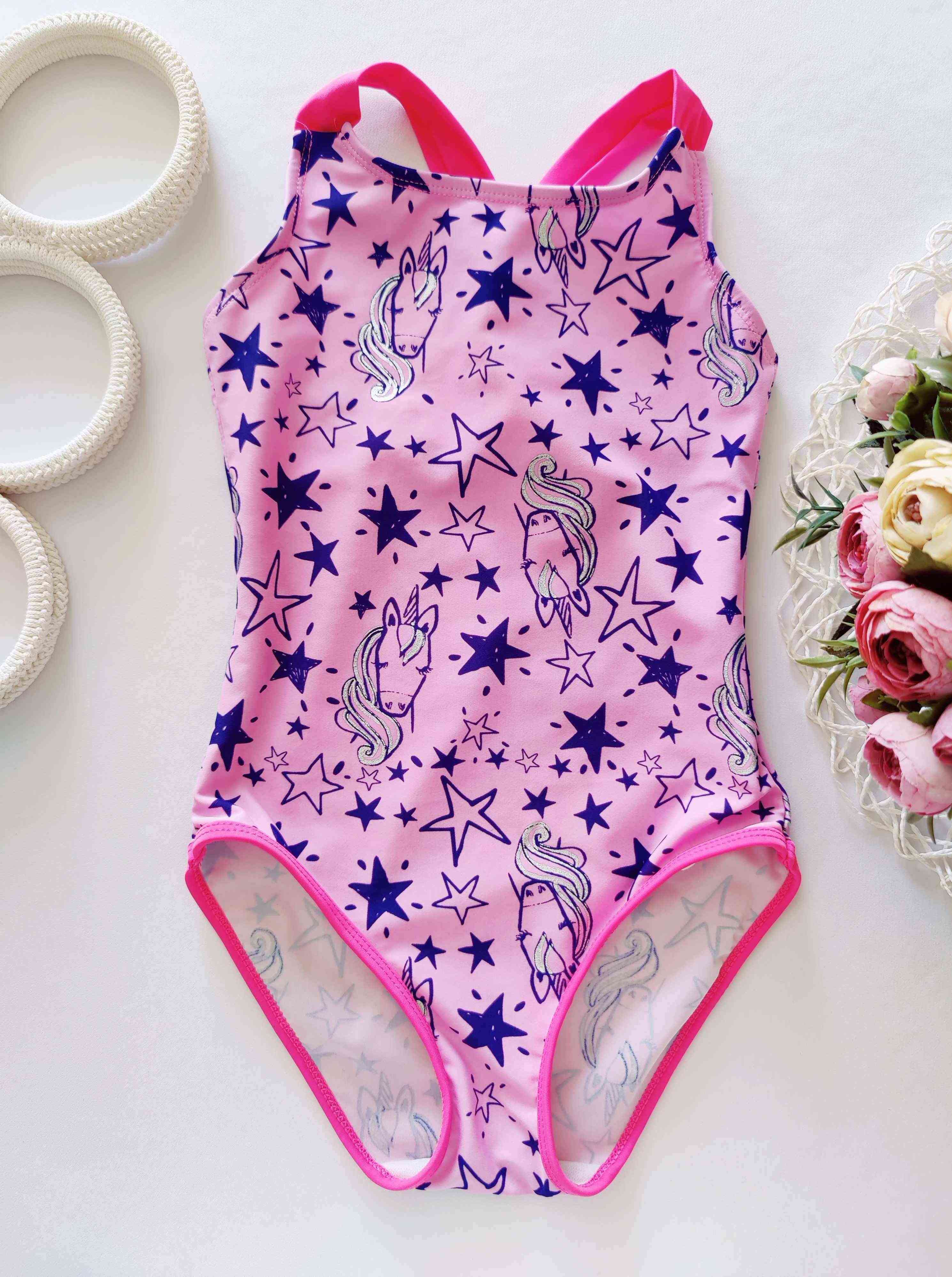 5,6 років, зріст 110,116 Купальник у однорогах