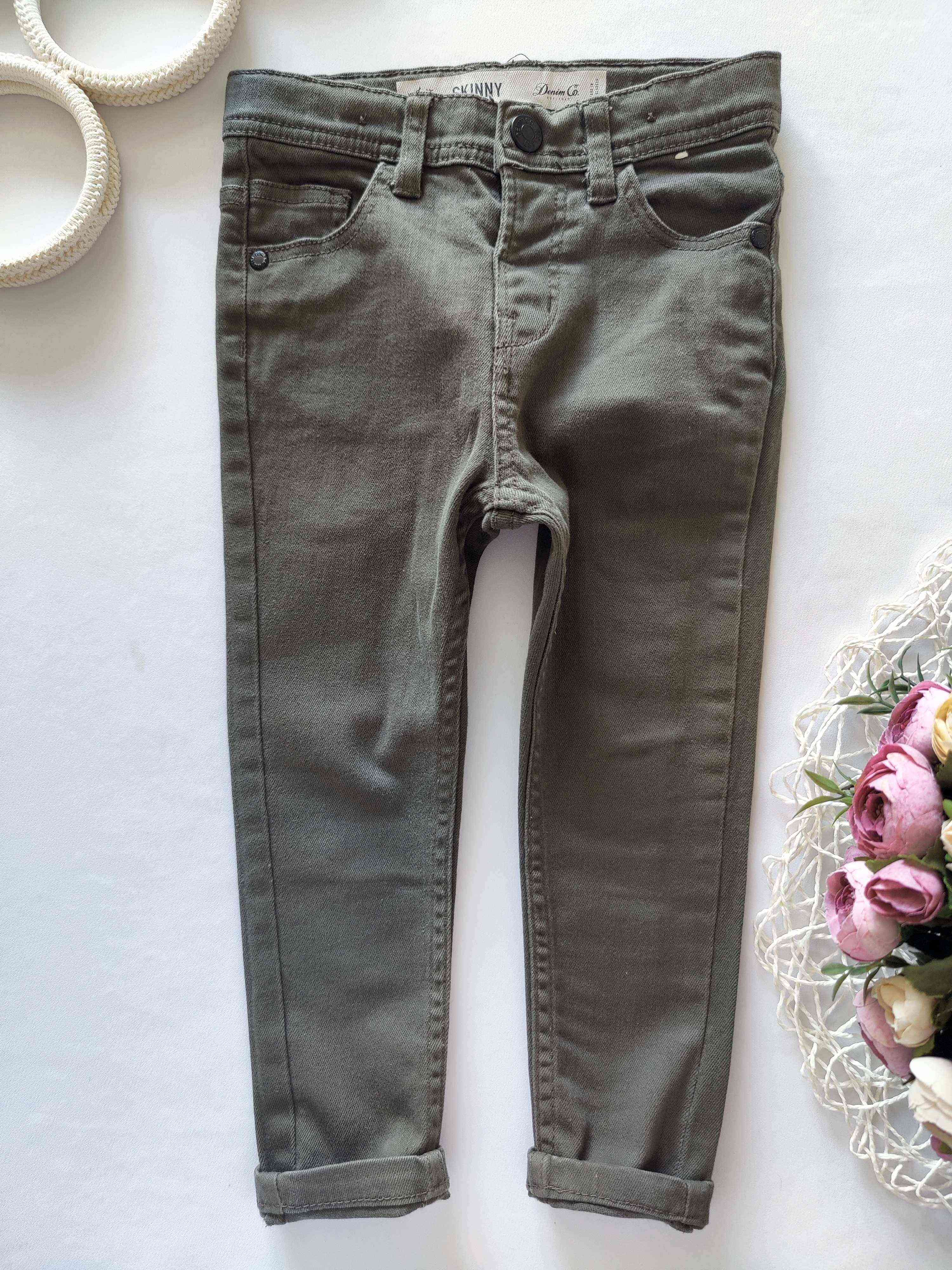 3,4 роки, зріст 98,104 Джинси кольору хакі