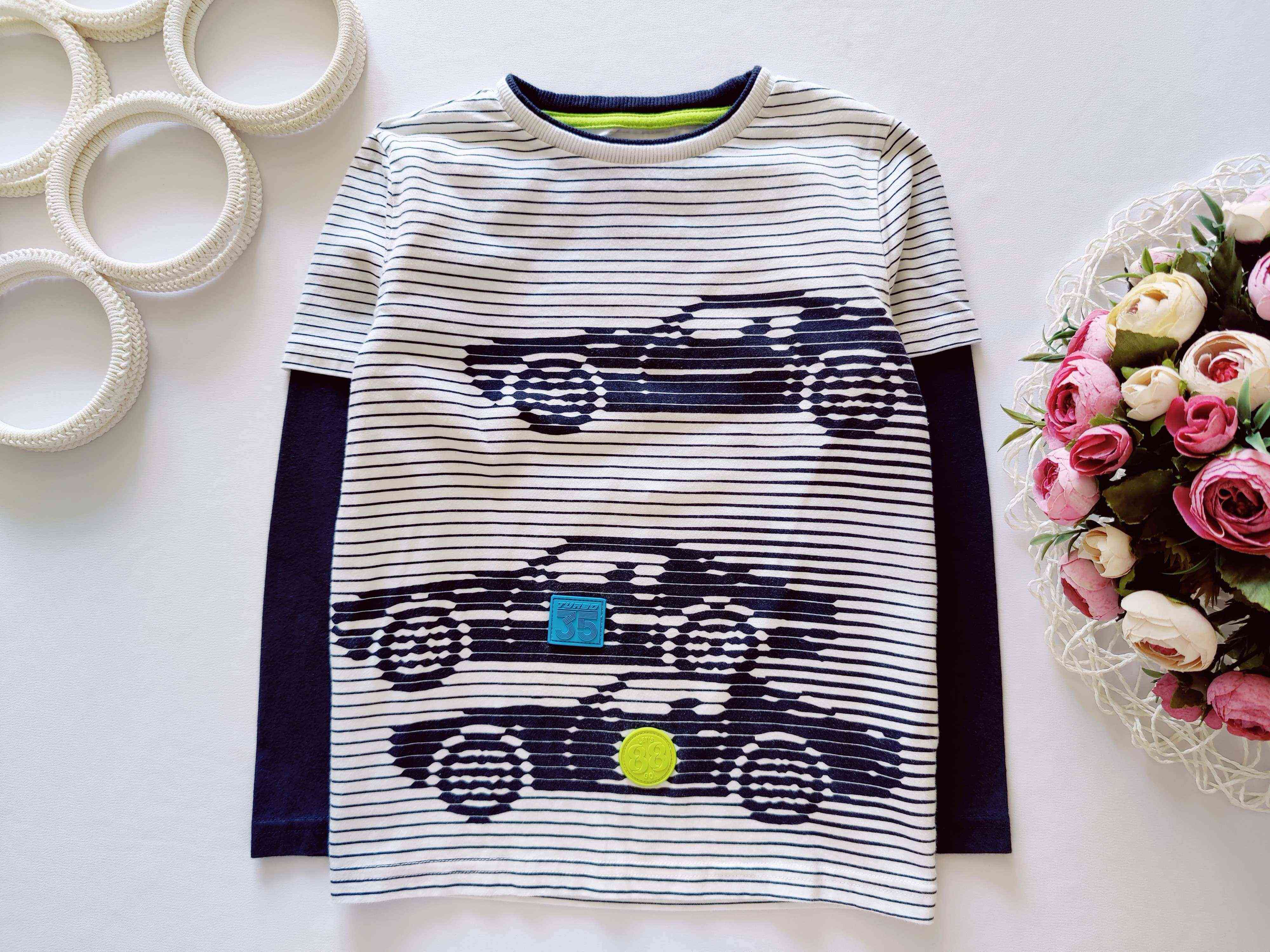 5,6 років, зріст 116 Смугастий лонгслів