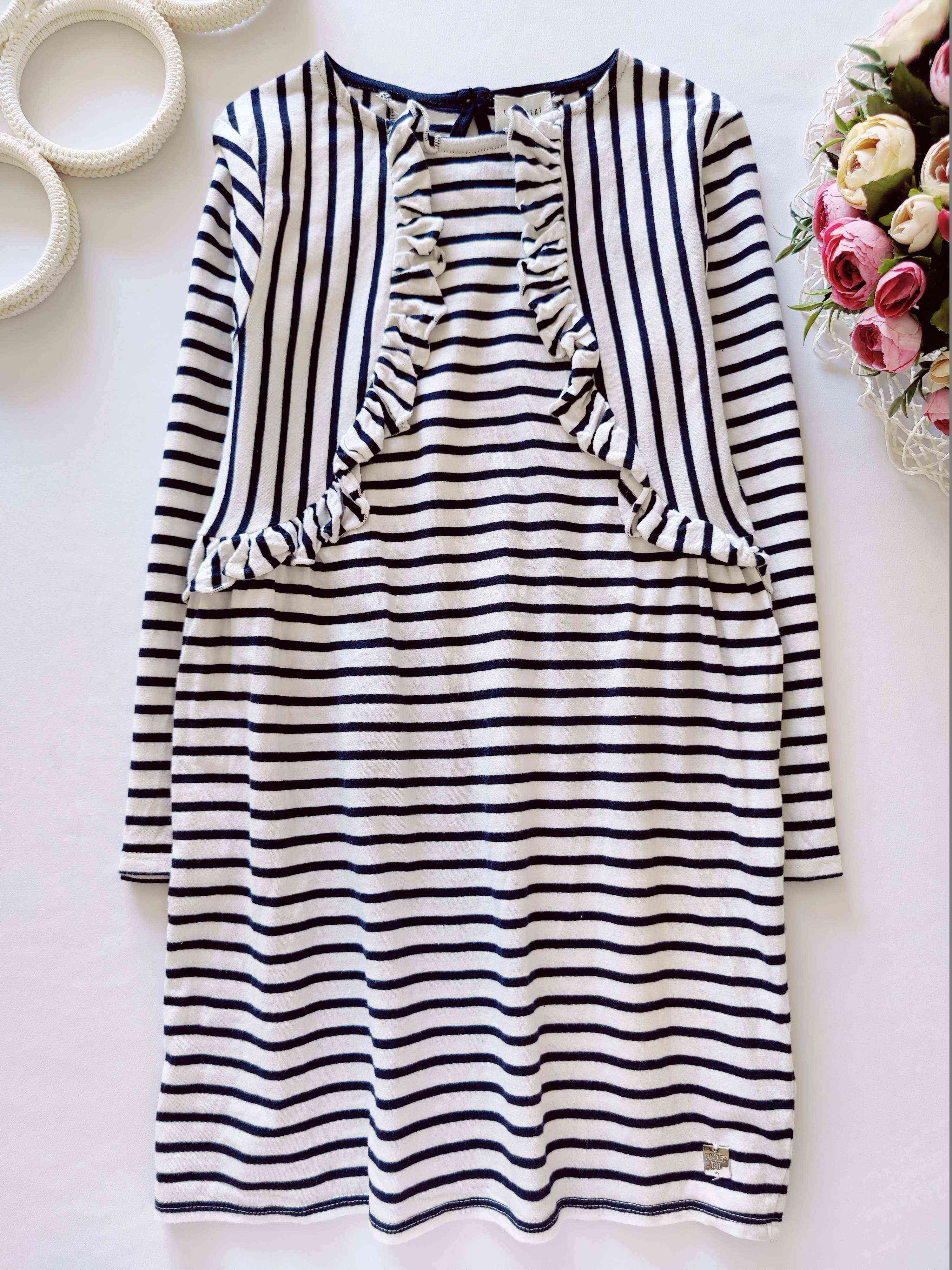 8 років, зріст 128 Смугасте плаття