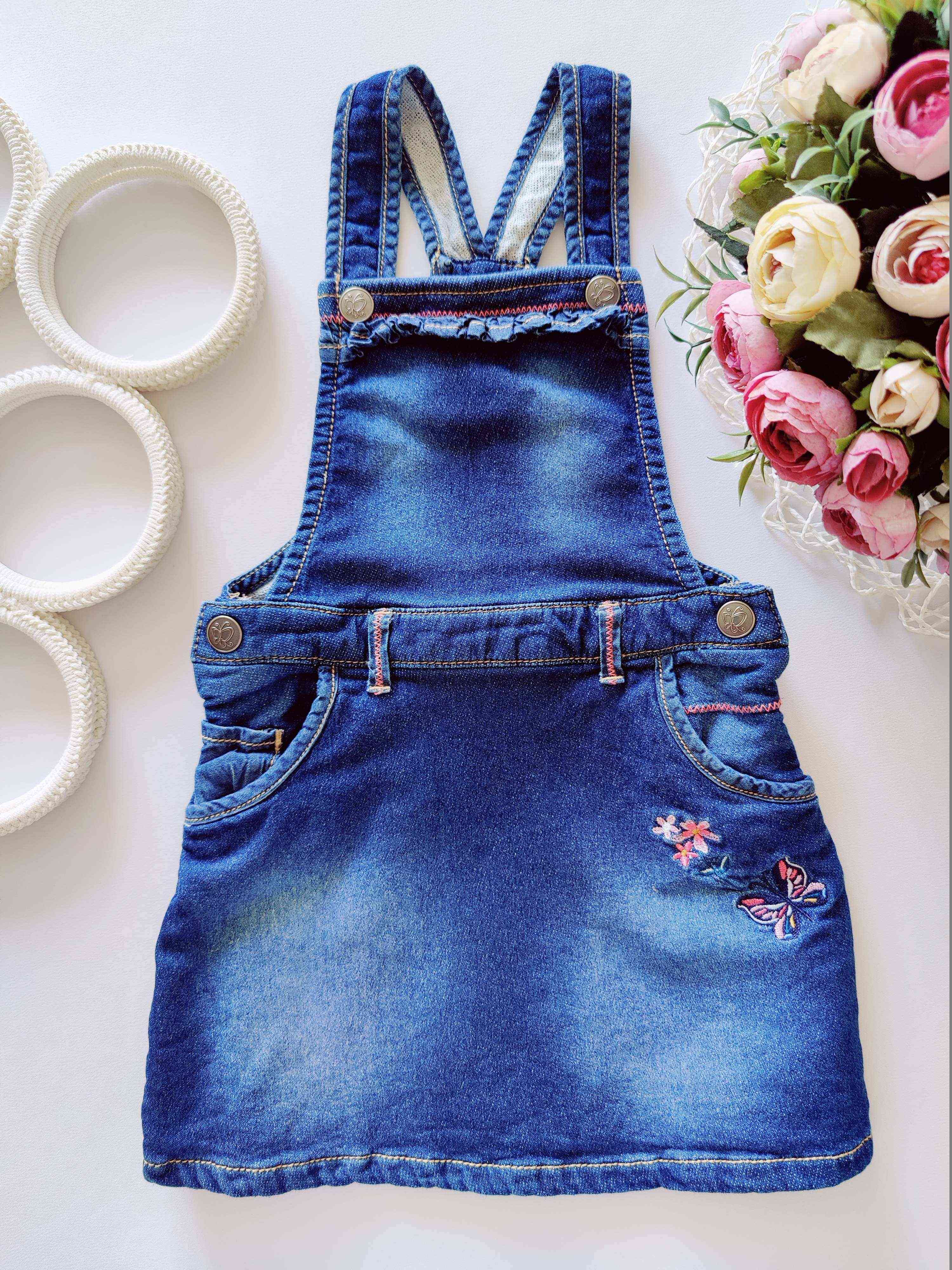 1,5\2 года, рост 86,92 Мягкий сарафан джинс