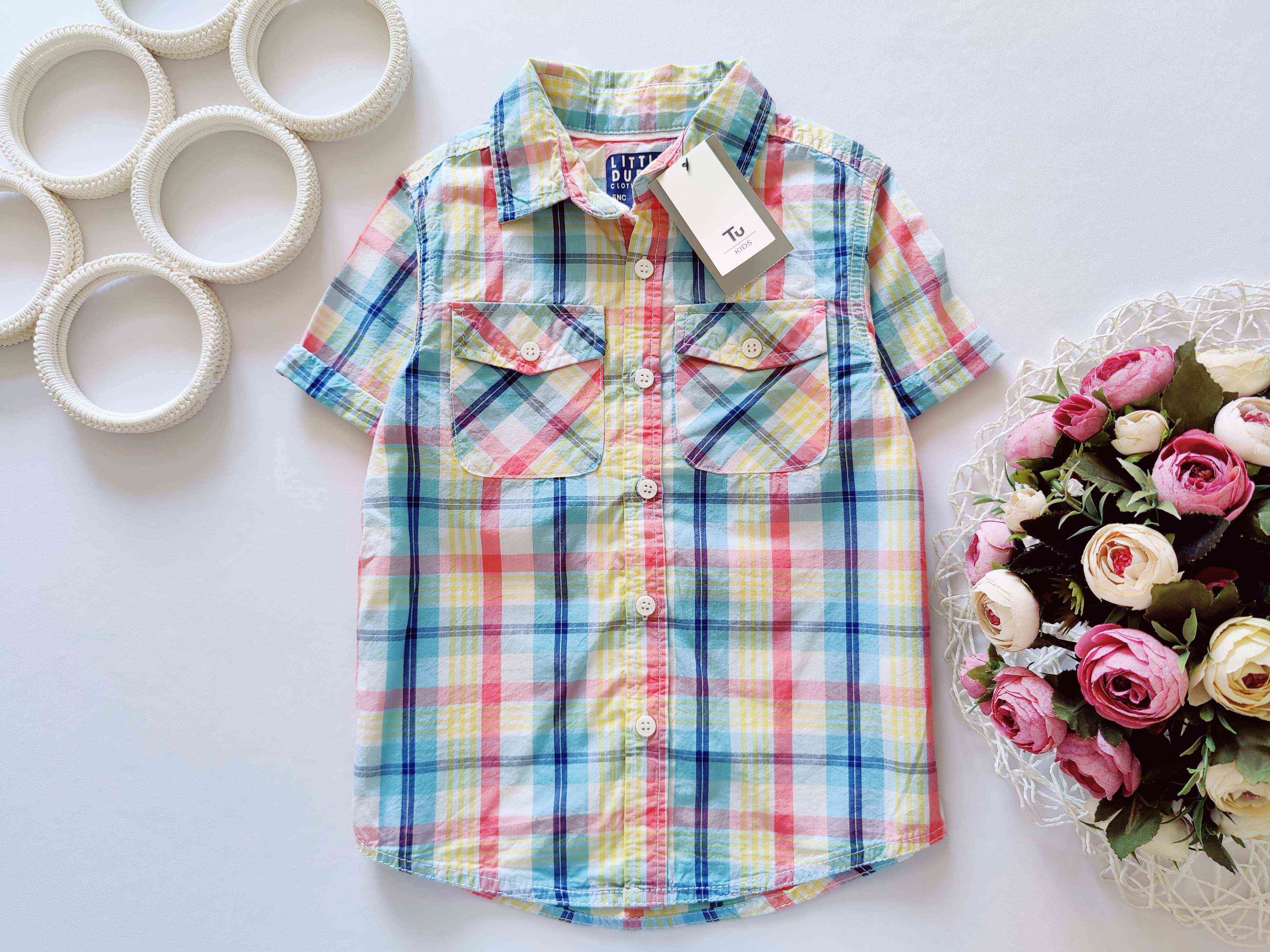 4,5 років, зріст 104,110 Нова сорочка в клітку