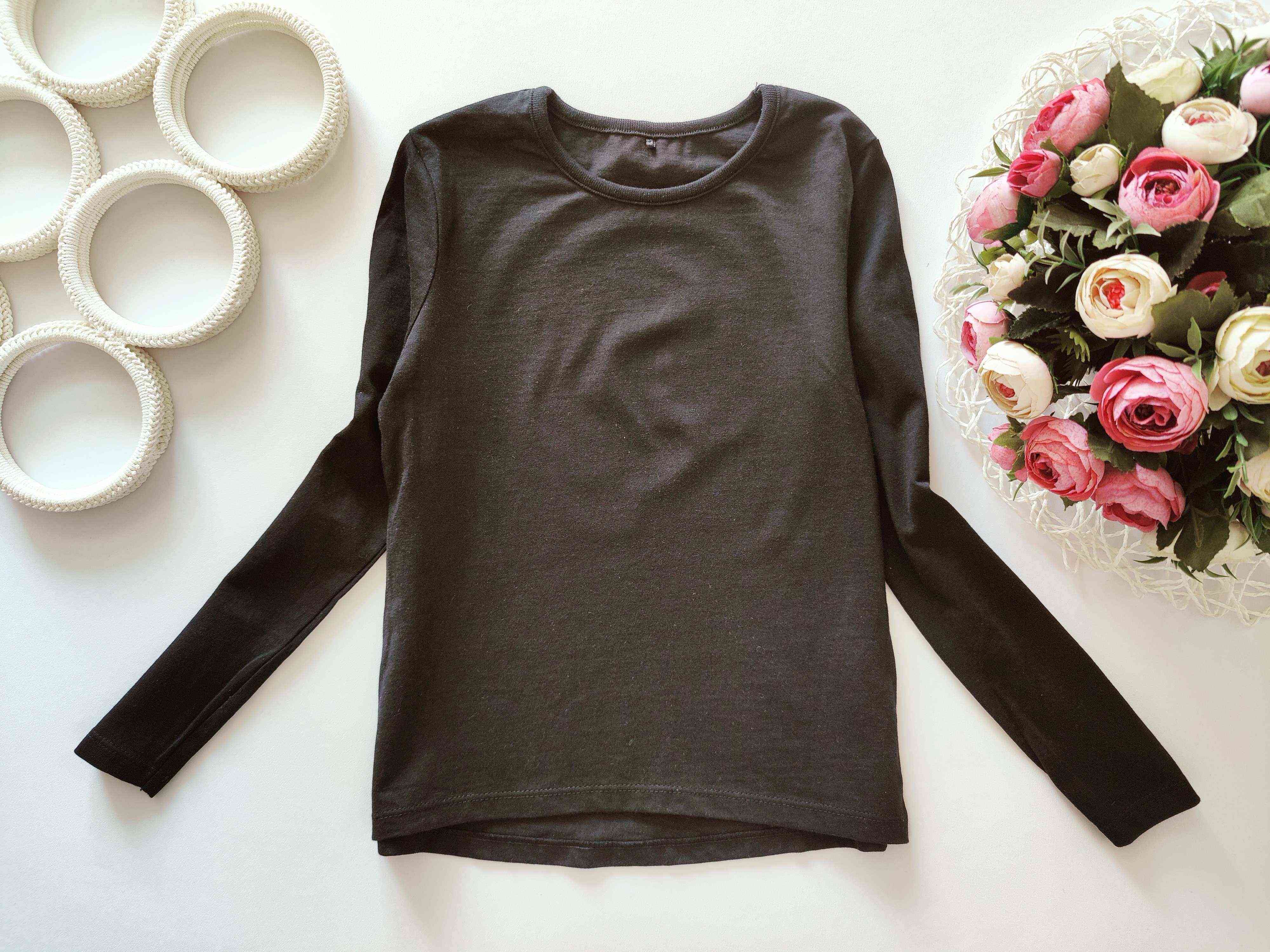 6,7 років, зріст 116,122 Чорний лонгслів