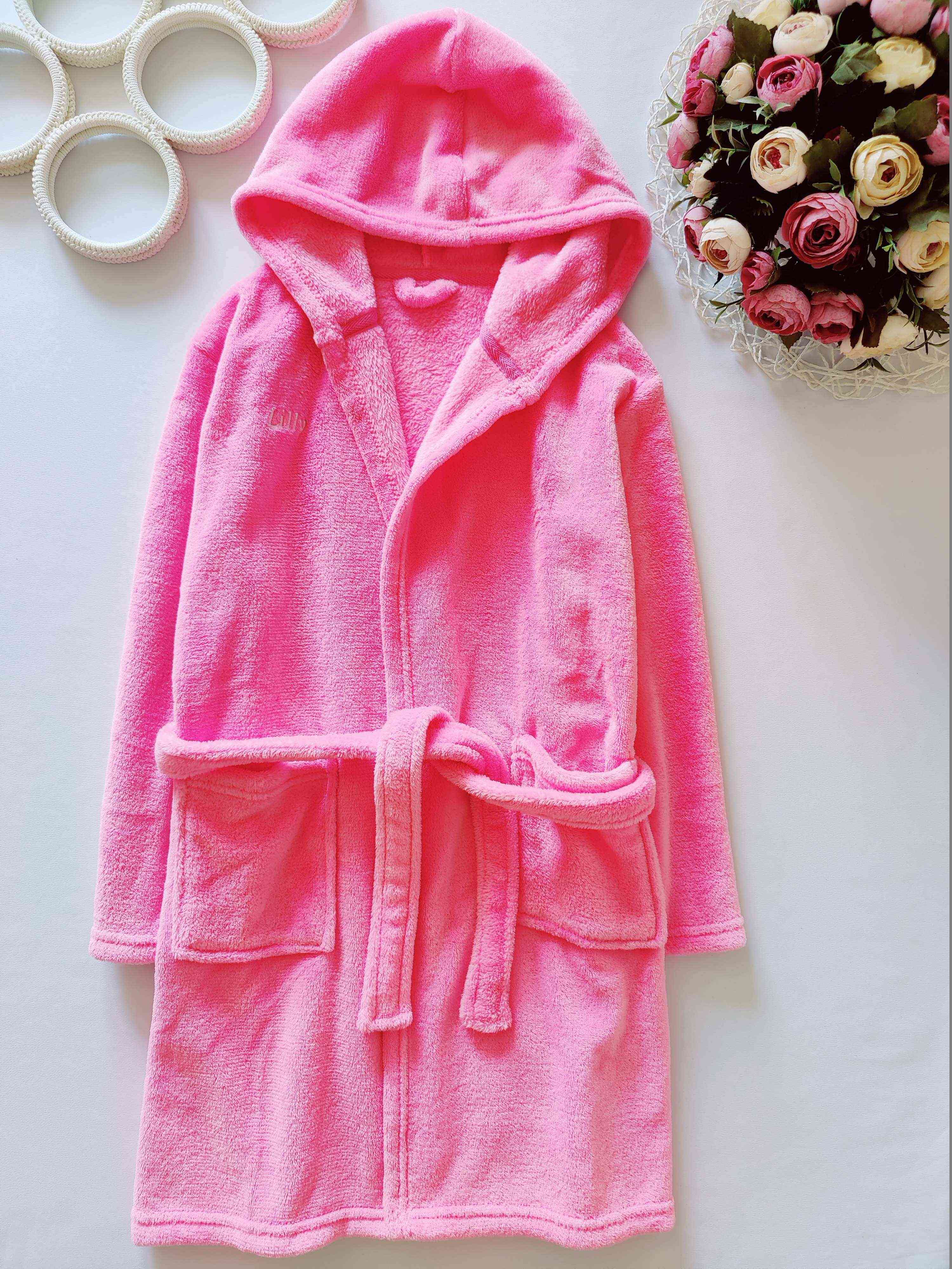 8,9 лет, рост 128,134 Махровый халат