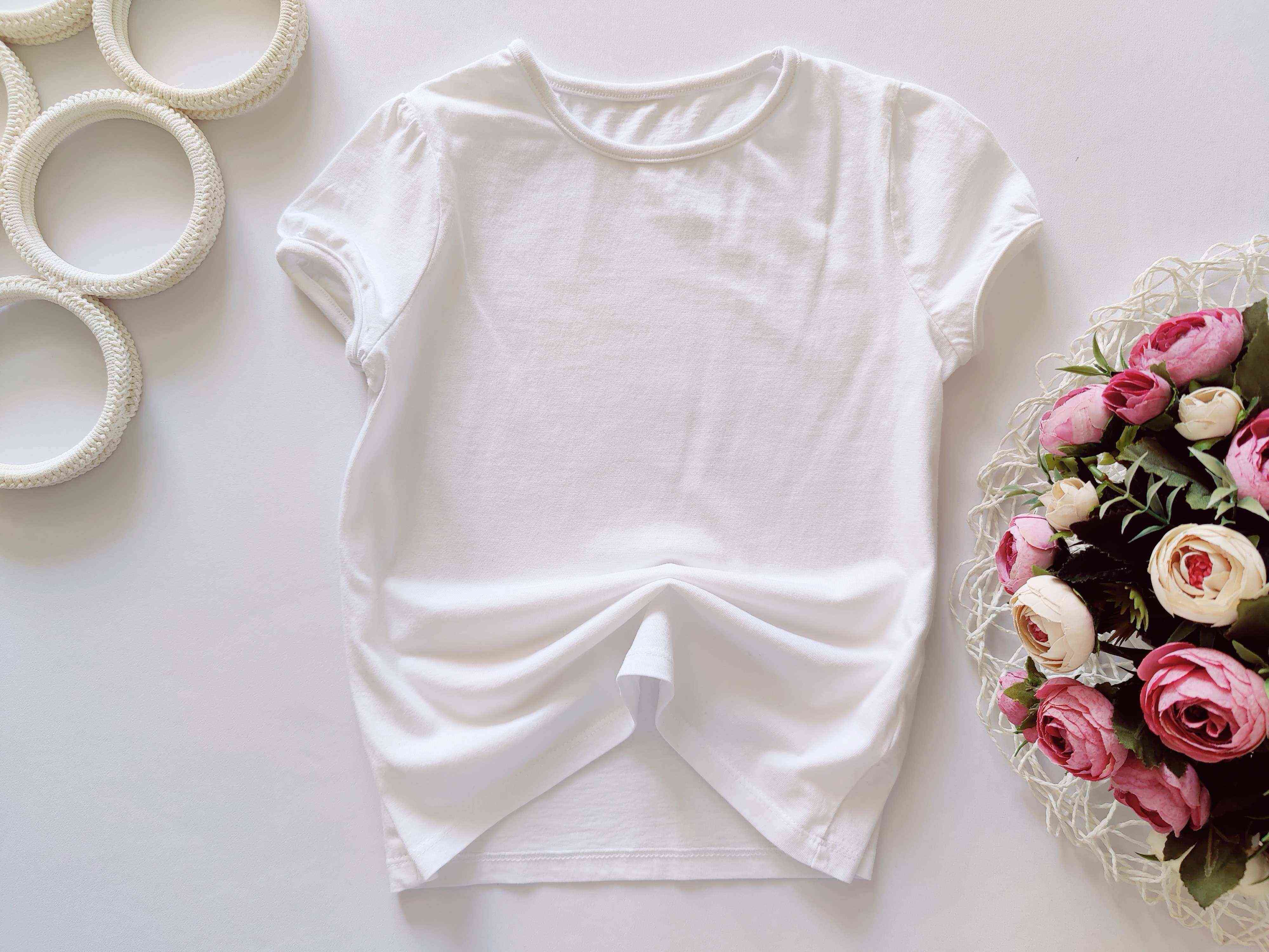 7,8 років, зріст 122,128 Біла футболка для дівчинки