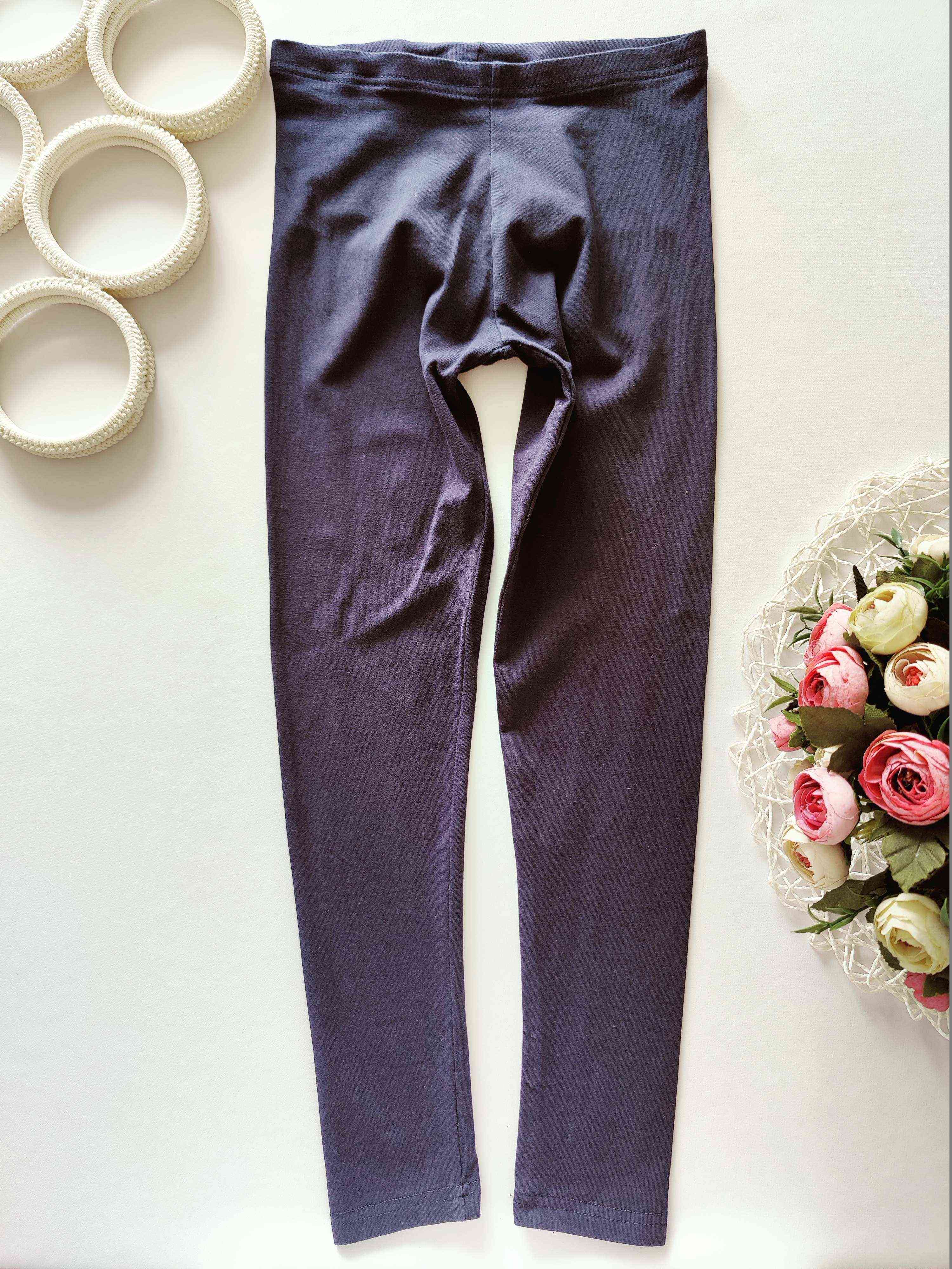 8,9 лет, рост 134 Синие лосины