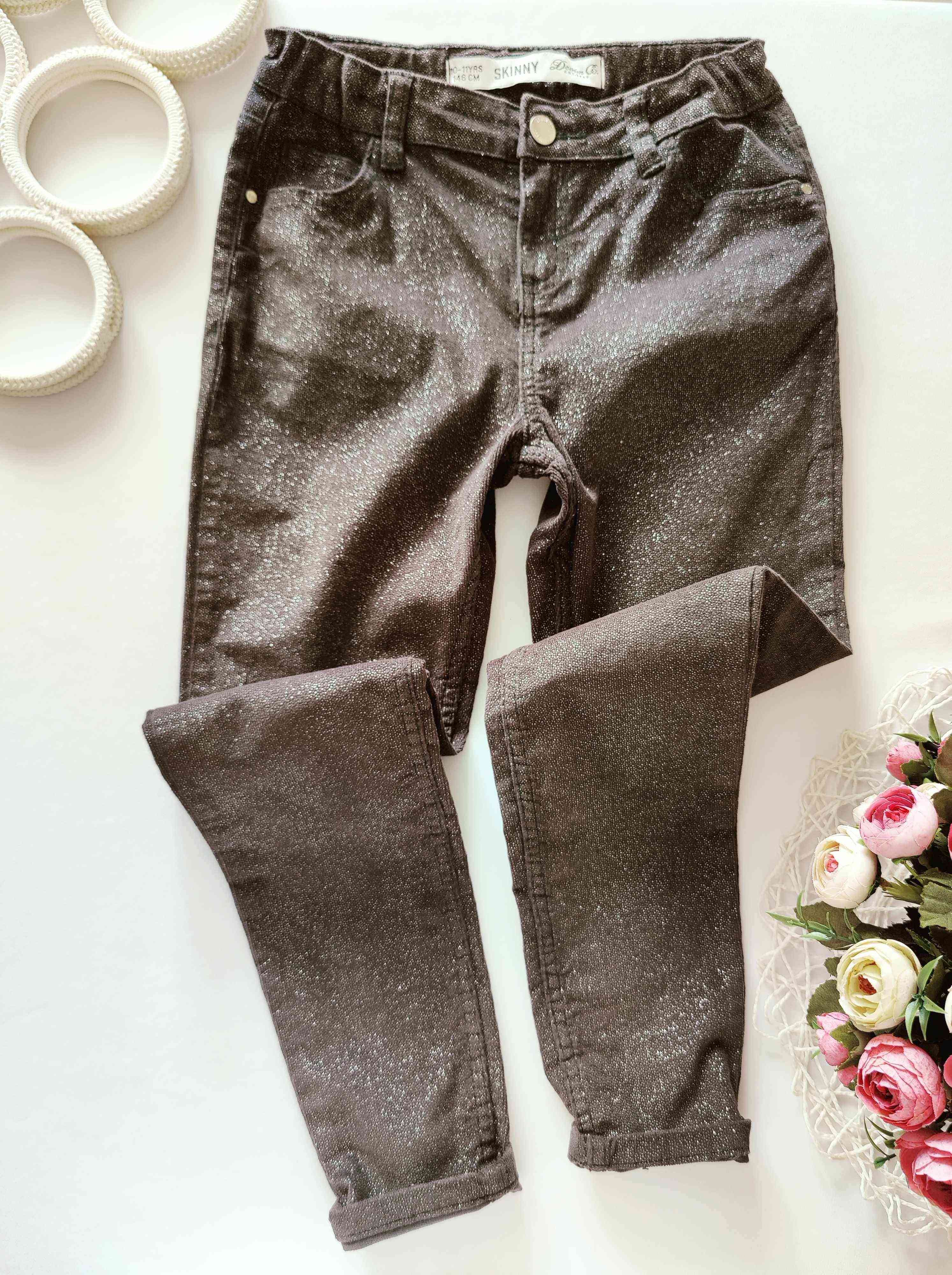 10,11 років, зріст 146 Блискучі штани мікровельвет