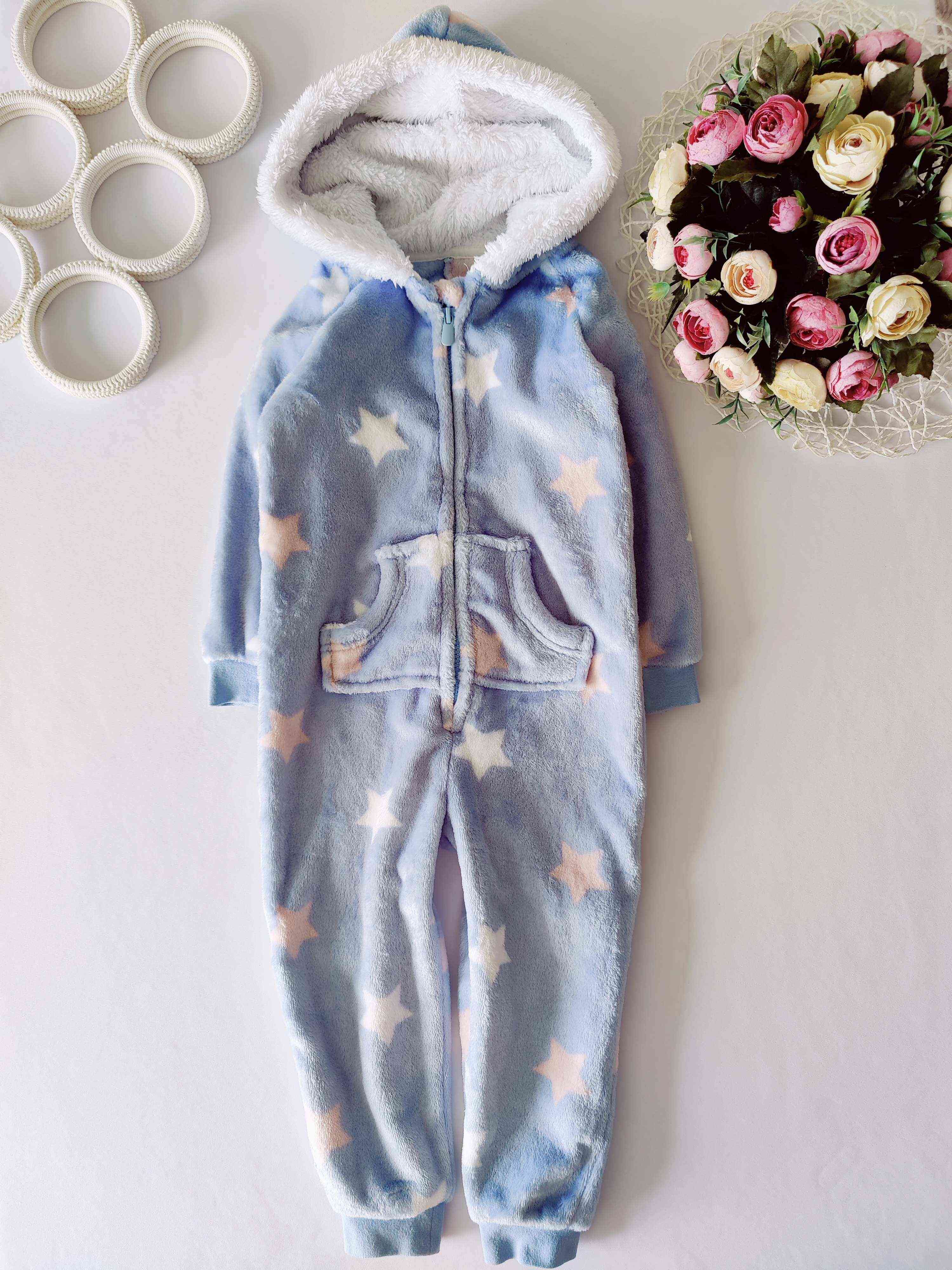 2,3 года, рост 92,98 Махровый человечек в звездах