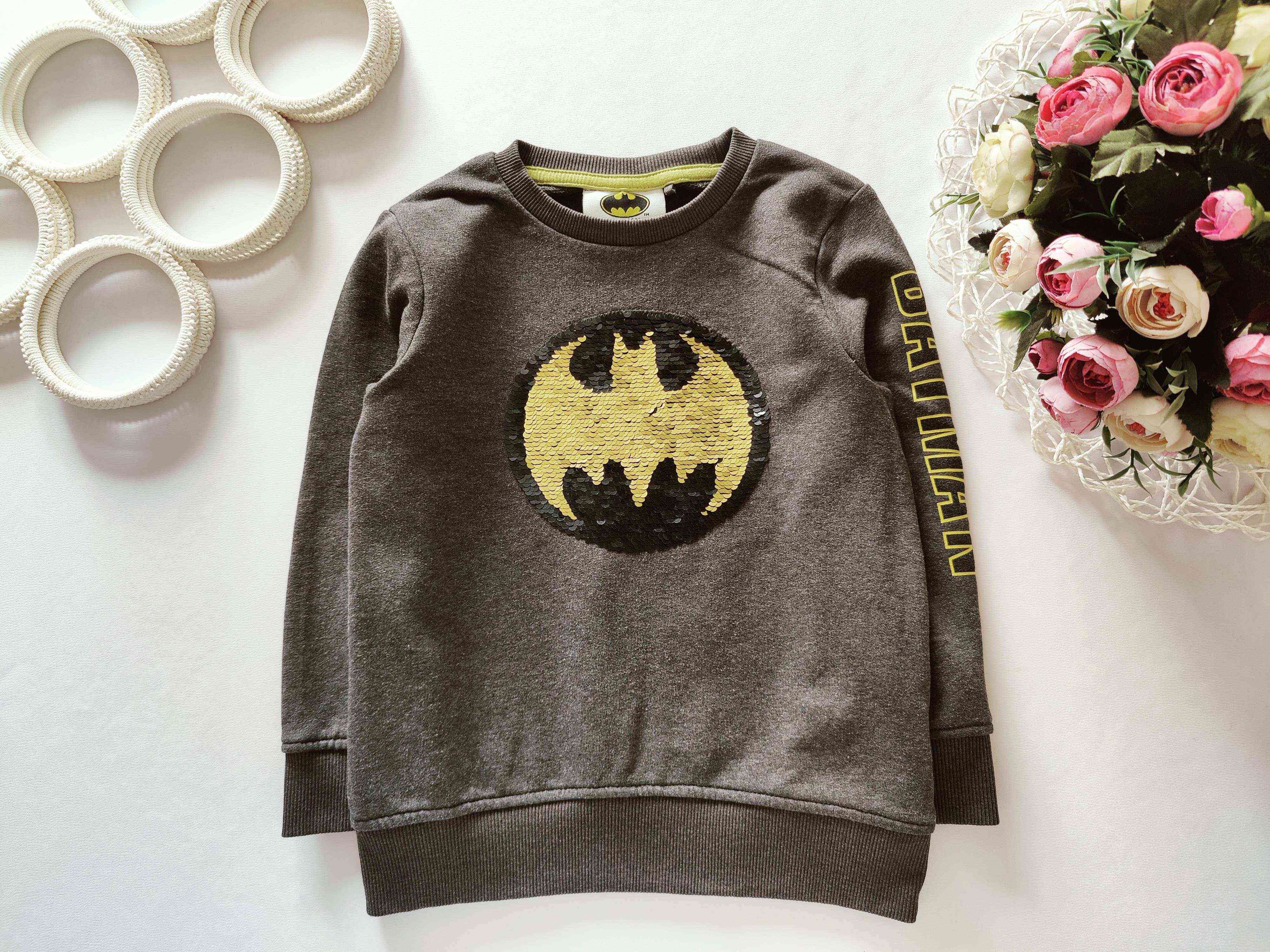 4,5 років, зріст 110 Кофта з паєтками batman