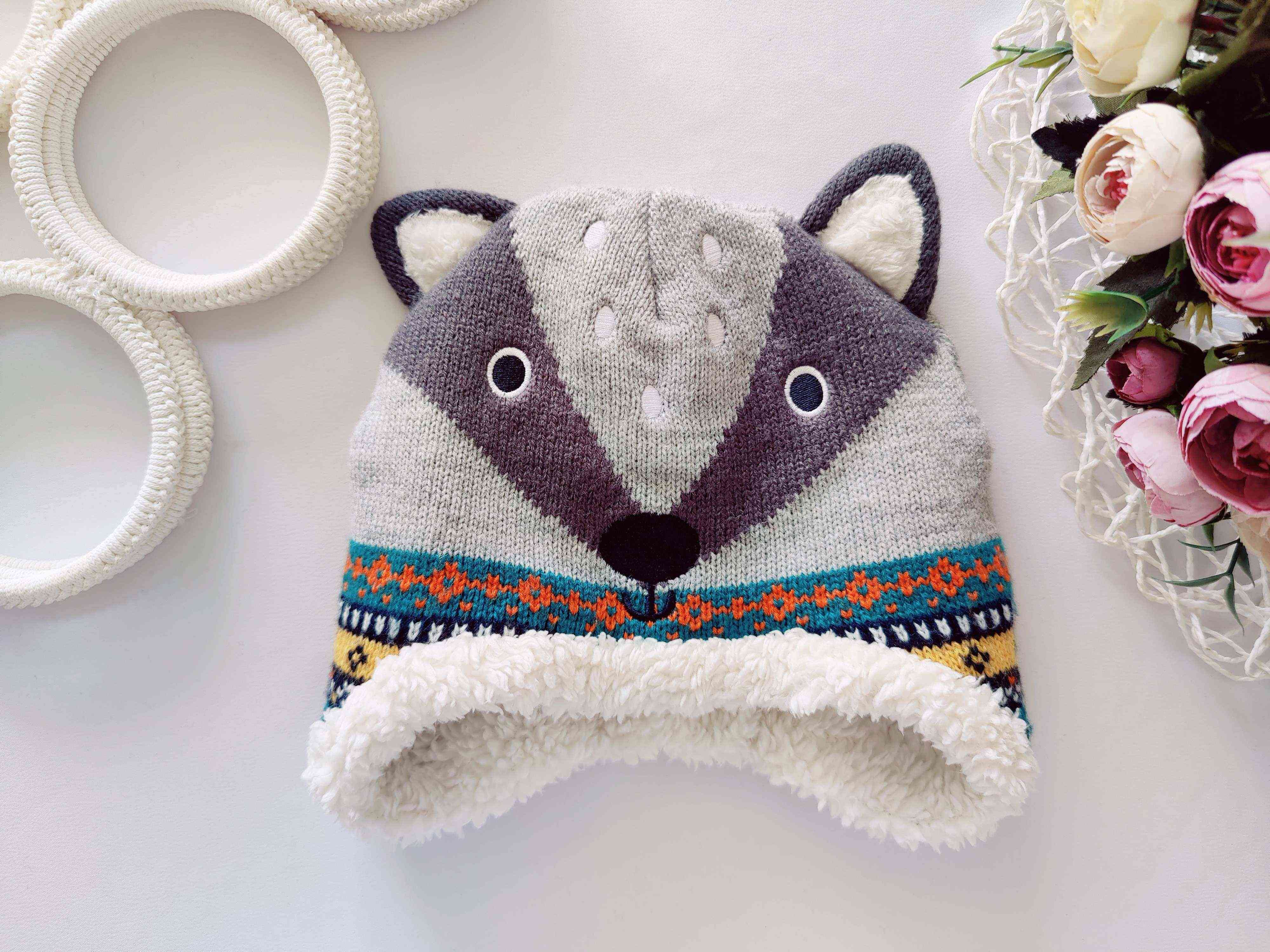 12,18 міс, зріст 86 Тепла зимова шапка