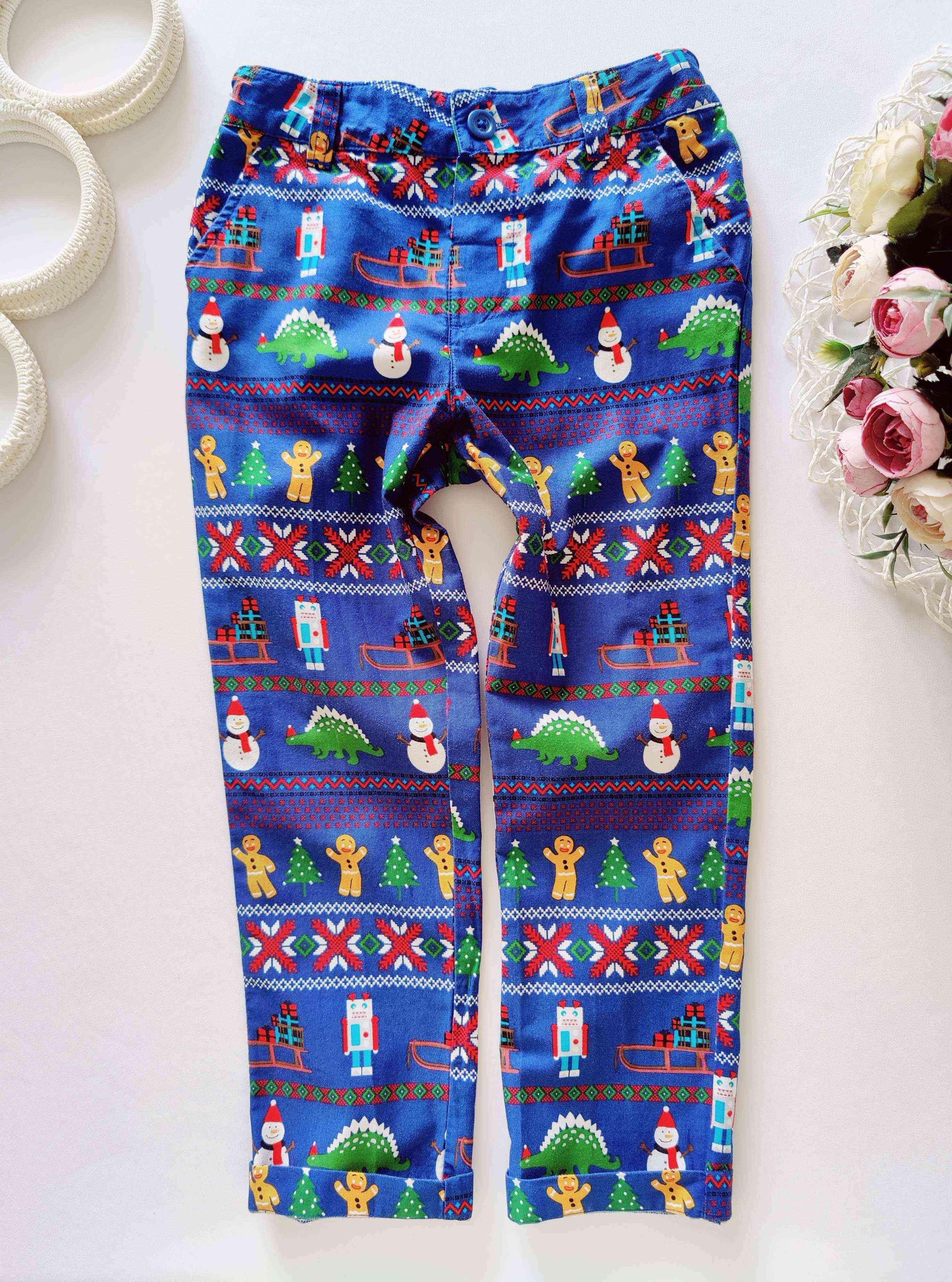 4,5 років, зріст 110 Новорічні штани