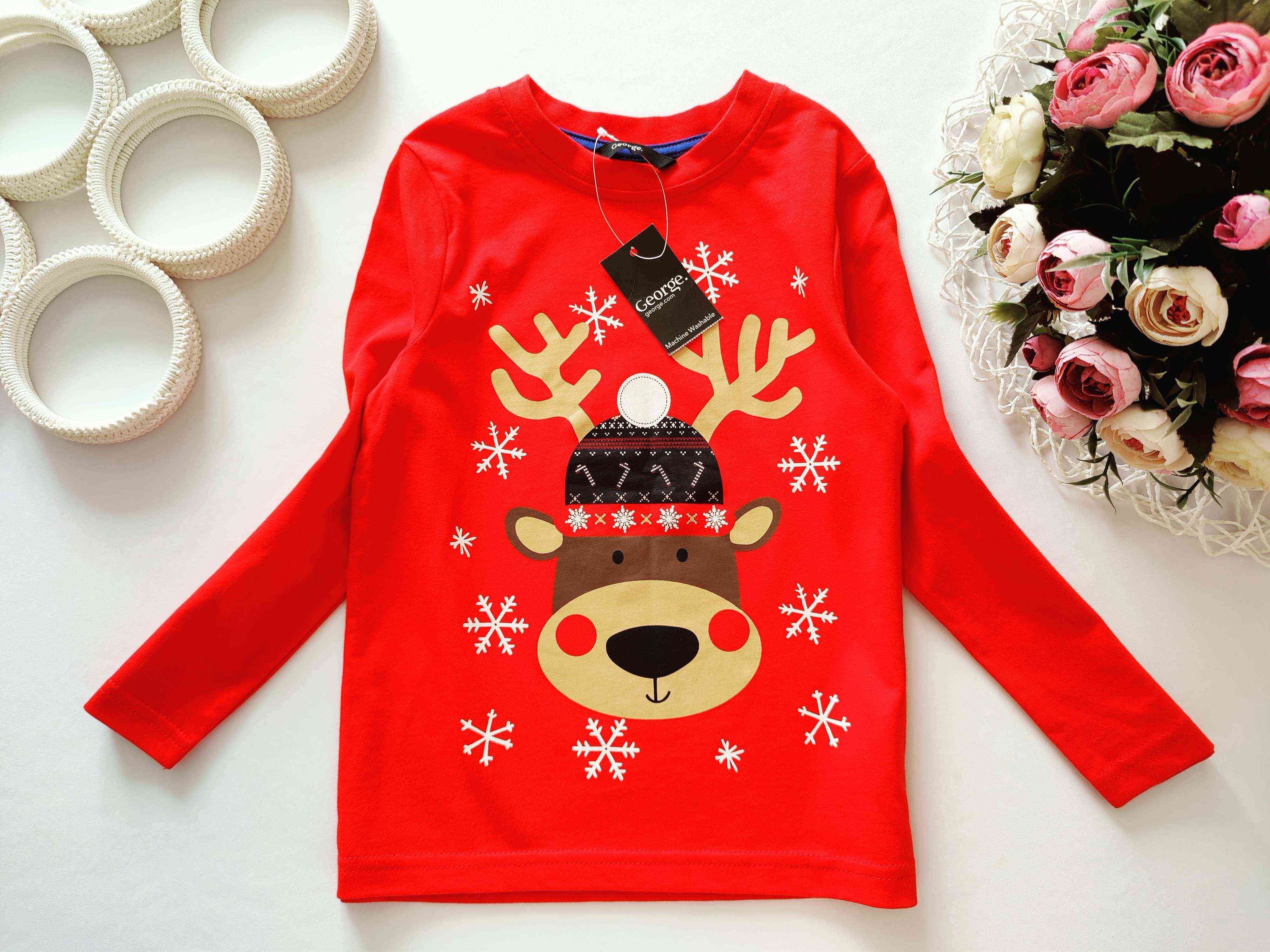 3,4 роки, зріст 98,104 Новий новорічний лонгслів