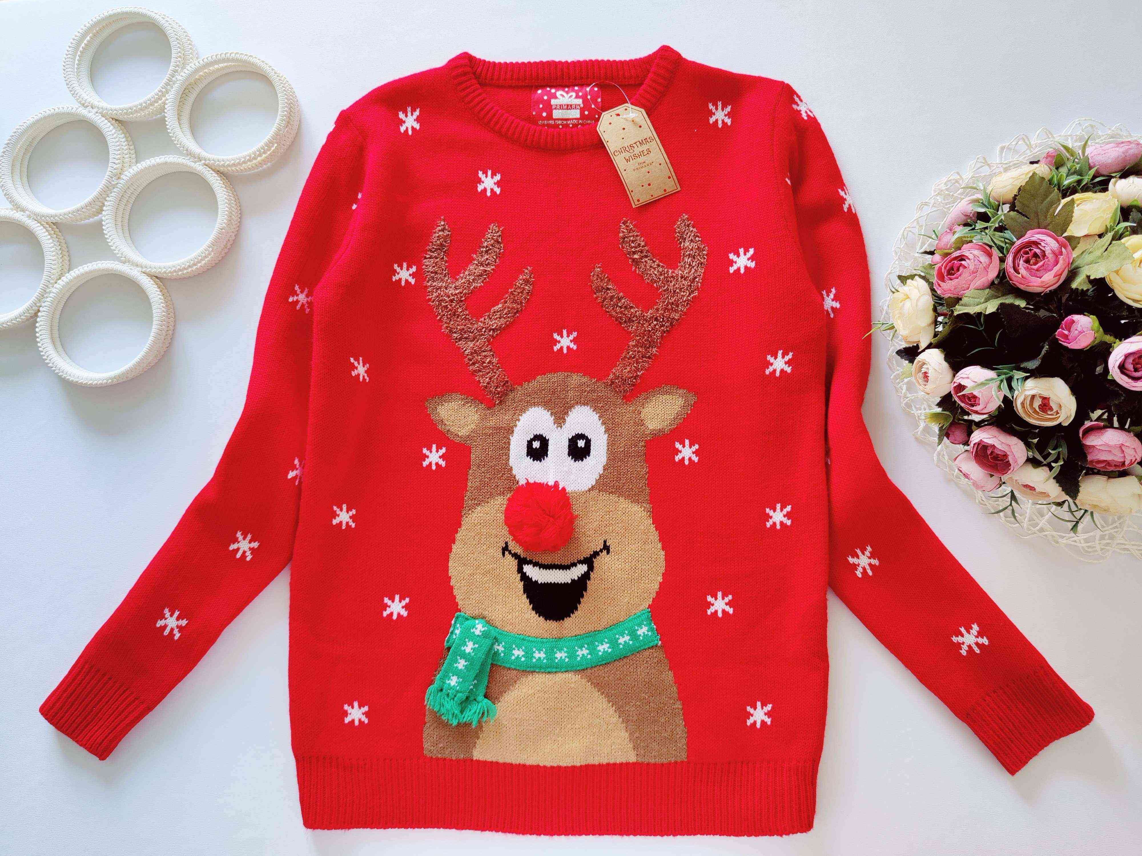 12,13 років, зріст 158 Новий дитячий новорічний светр