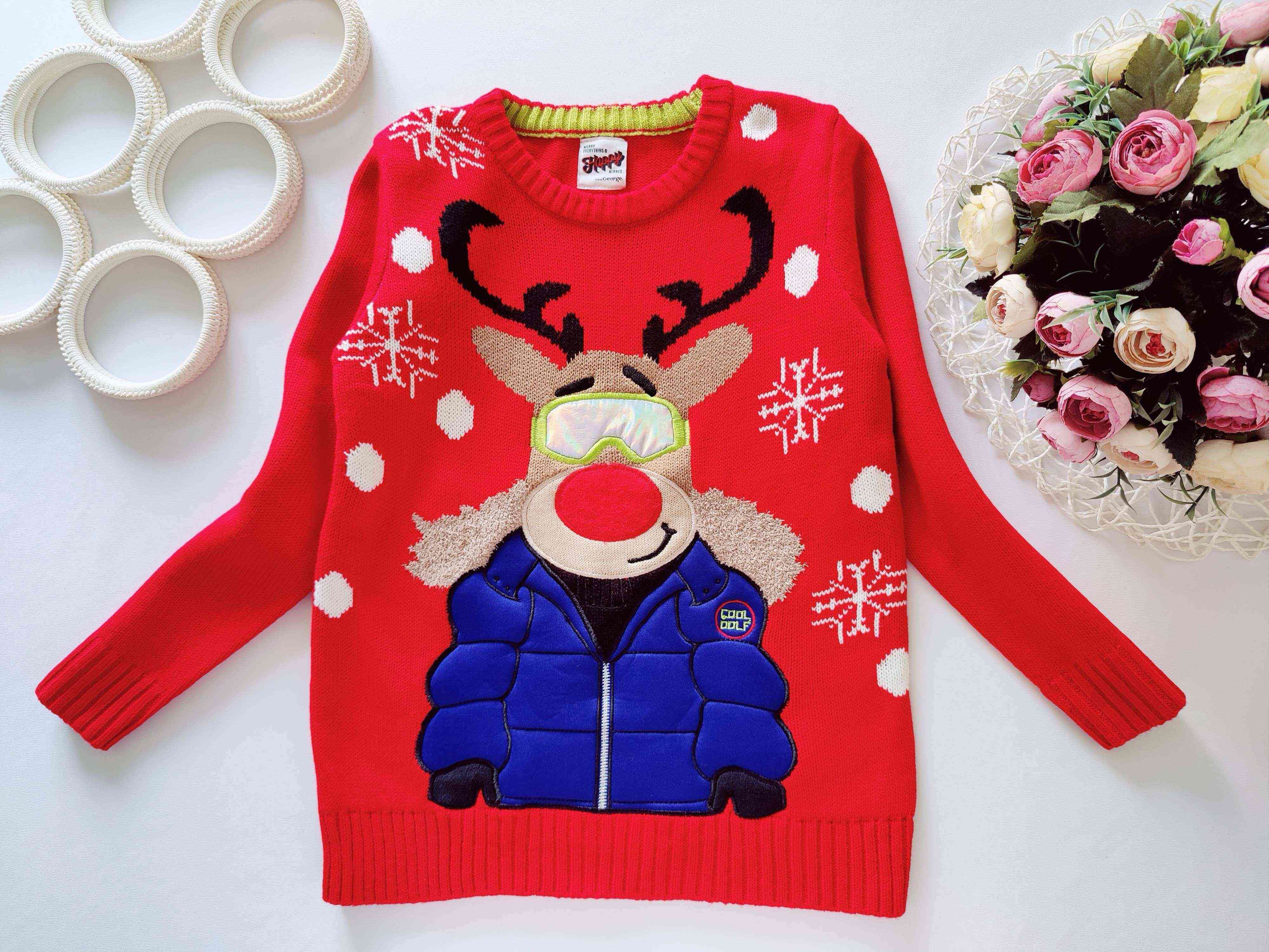 7,8 років, зріст 122,128 Новорічний светр
