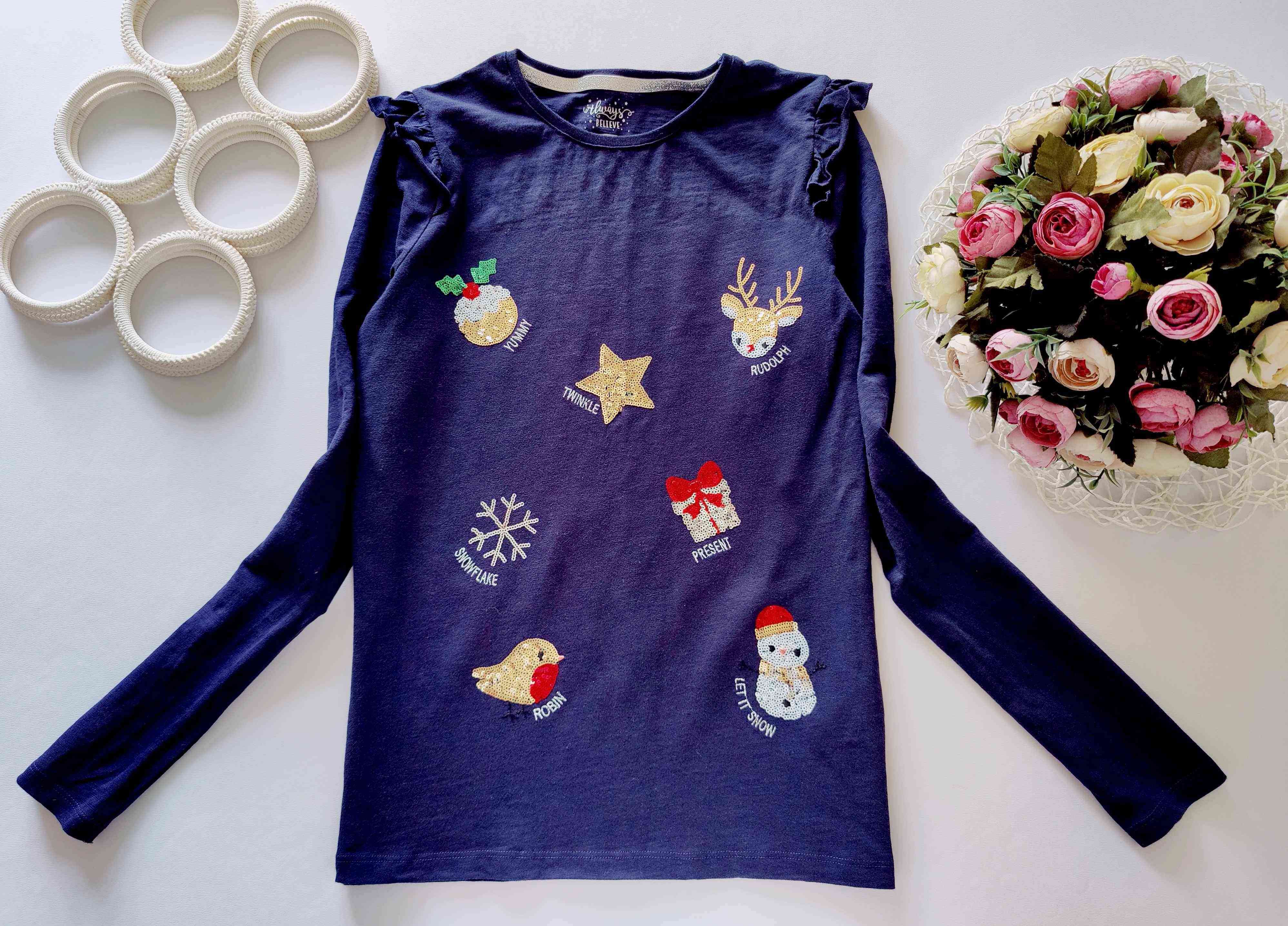 13,14 років, зріст 164 Лонгслів з паєтками