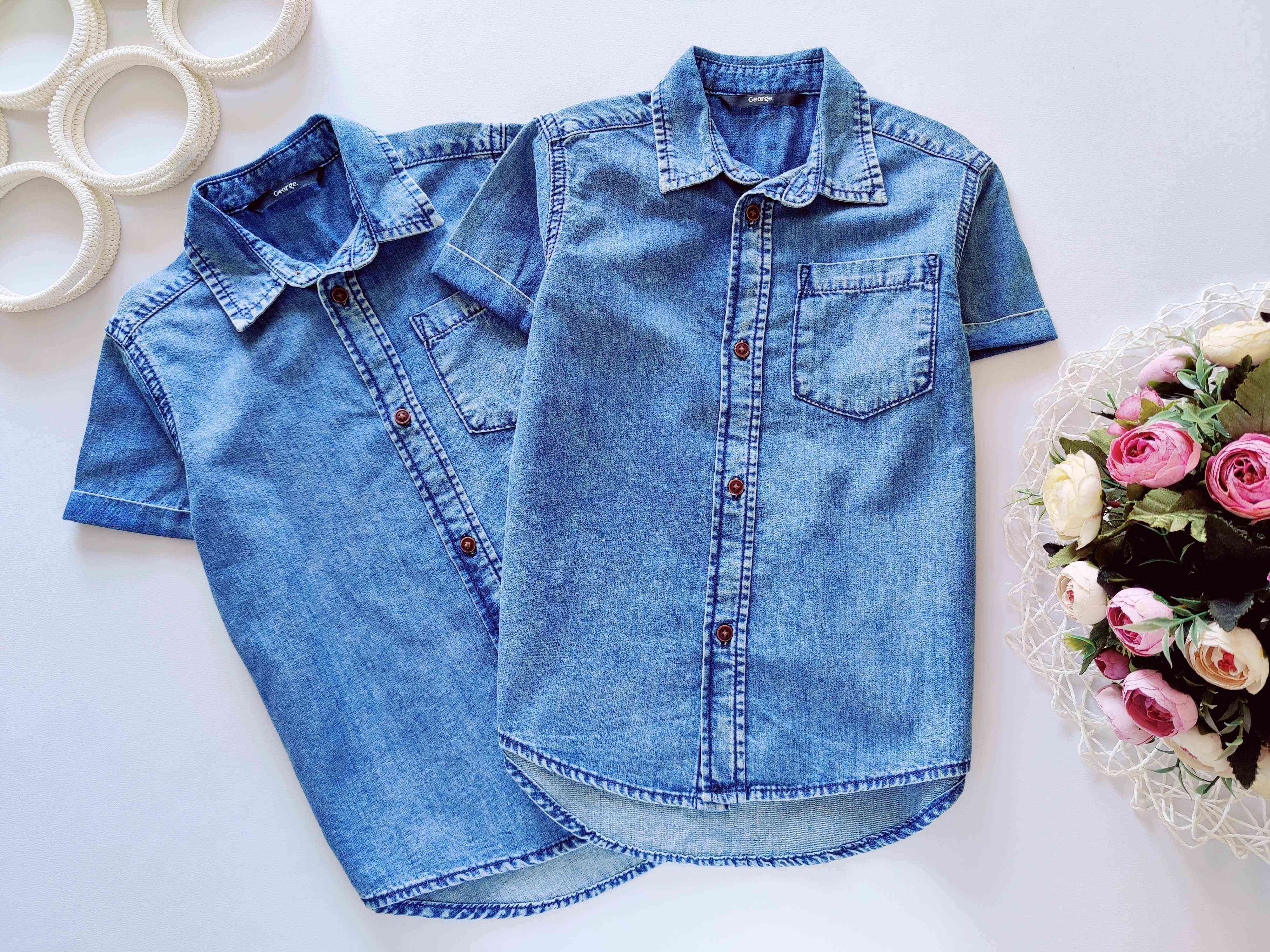 5,6 лет, рост 110,116 Детские джинсовые рубашки