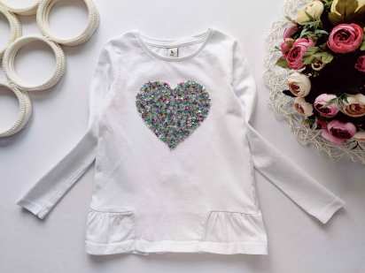 4,5 років, зріст 104,110 Лонгслів з паєтками