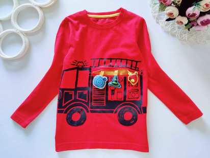 5,6 років, зріст 110,116 Лонгслів із пожежною машиною