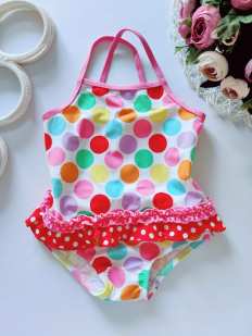 12,18 мес, рост 86 Купальник в горох