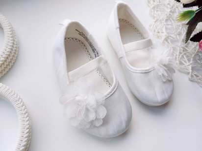20-21 (13 см) Ошатні білі балетки