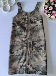 12,13 лет, рост 158 Камуфляжный сарафан