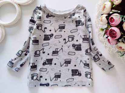 12,18 міс, зріст 80,86 Лонгслів з екскаватором