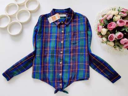 10,11 лет, рост 146 Новая рубашка в клетку