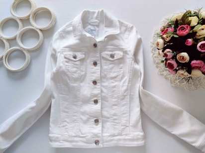 13,14 років, зріст 164 Біла стрейчева джинсівка