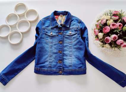 11,12 лет, рост 146,152 Детская джинсовка