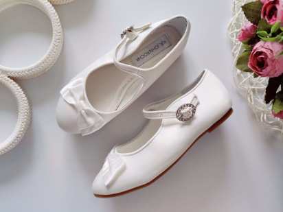 28-29 (18 см) Білі ошатні туфлі