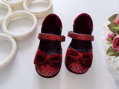 26 (16,5 см) Бордові блискучі туфлі