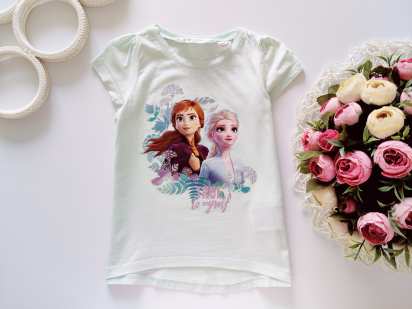 2,4 роки, зріст 98,104 Футболка з Анною та Ельзою