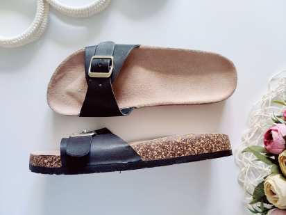 40-41 (25-26 см) Чорні шльопанці