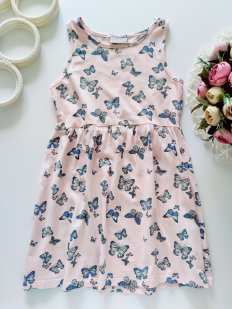 7 років, зріст 122 Сукня в метеликах