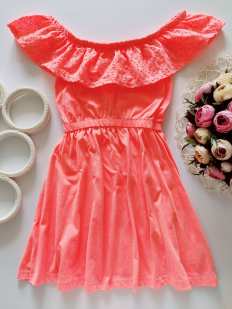 7,8 років, зріст 128 Яскрава кислотна сукня