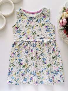 2,3 роки, зріст 92,98 Трикотажний сарафан у пташках