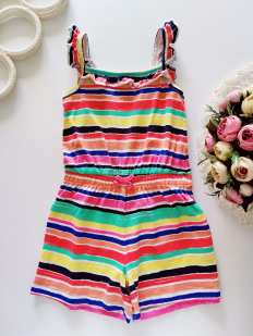 4,5 лет, рост 104,110 Полосатый ромпер