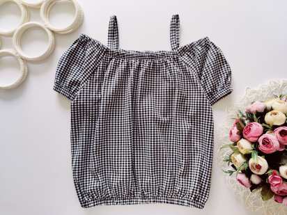 13,14 років, зріст 164 Футболка на бретелях клітинку