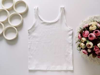 10,11 років, зріст 140,146 Нова щільна стрейчева біла майка