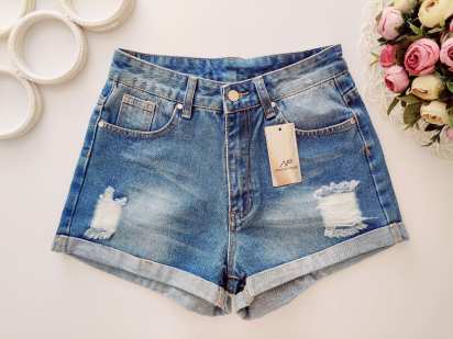 S Нові жіночі рвані шорти з підворотом