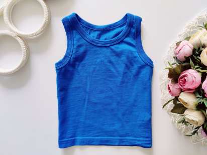 2,3 роки, зріст 92,98 Синя дитяча майка