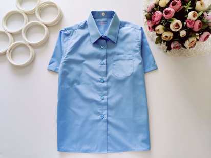8,9 років, зріст 134 Нова блакитна дитяча сорочка