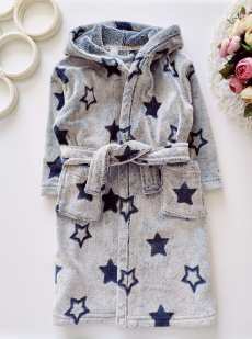 2,3 года, рост 98 Теплый халат в звездах