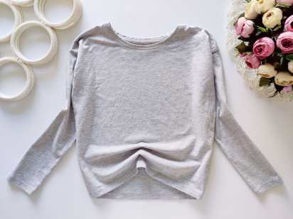 9 років, зріст 134 Базовий сірий реглан