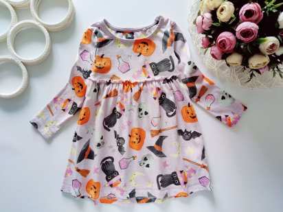 12,18 мес рост 80,86 Трикотажное детское платье с рукавами