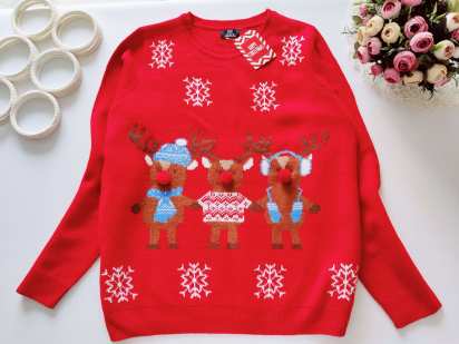 18\14\46 Новый женский\мужской новогодний свитер