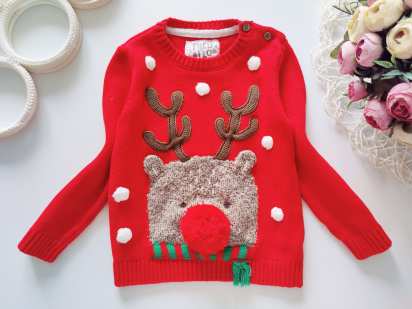 12,18 міс зріст 86 Дитячий новорічний светр