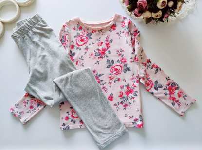 9,10 лет, рост 134,140 Детская наборная цветочная пижама