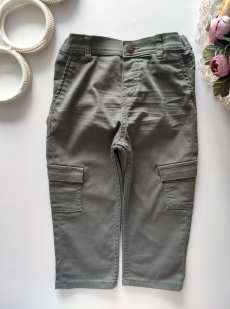 12,18 міс, зріст 86 Стрейчові штани кольору хакі