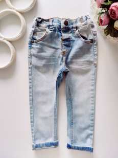 12,18 мес рост 86 Стрейчові блакитні джинси для хлопчика